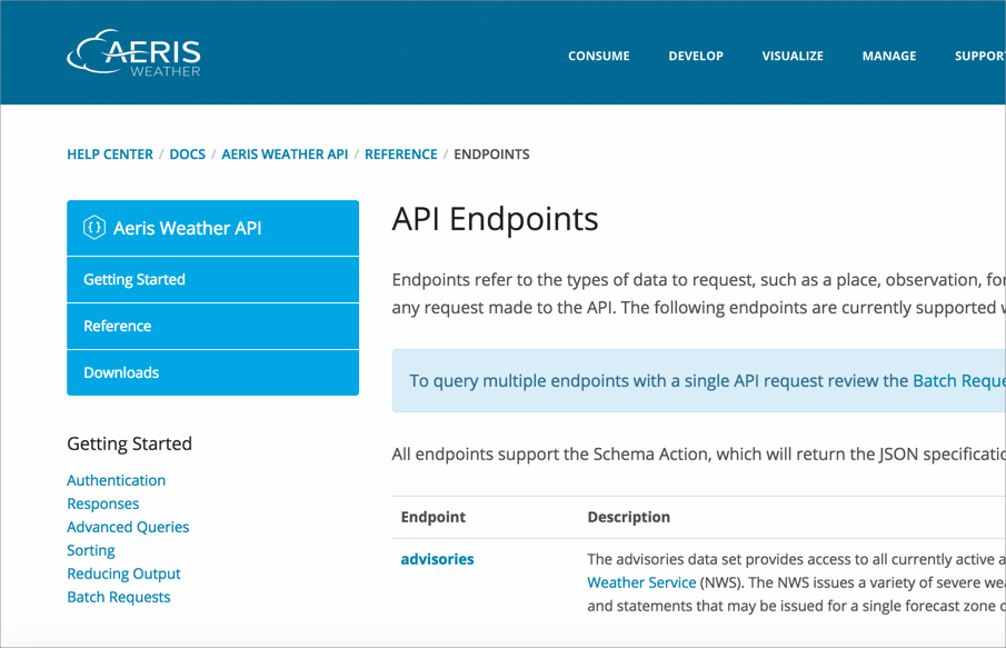 Aeris Endpoints