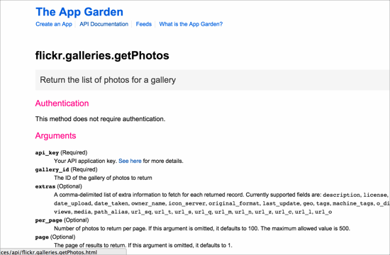 Flickr getPhotos endpoint