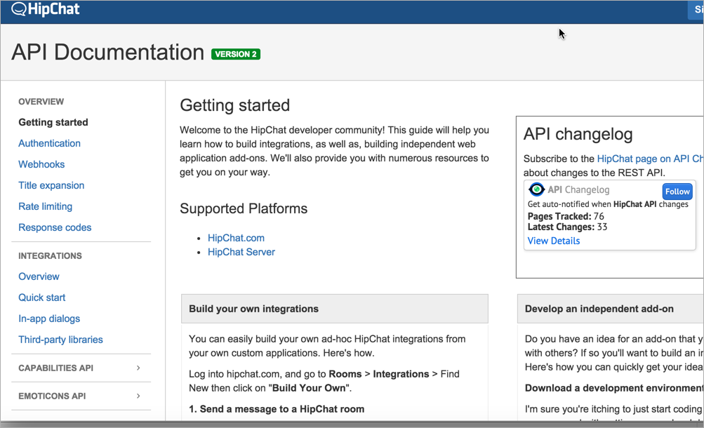 HipChat API Getting Started