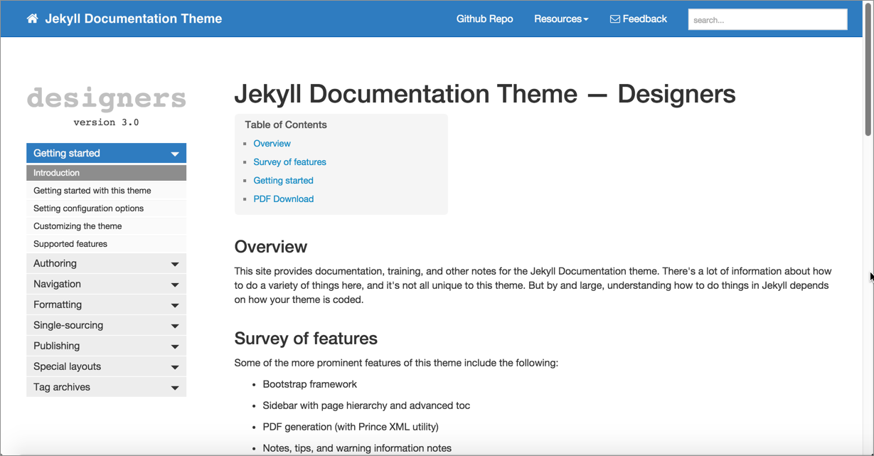 My Jekyll Documentation theme