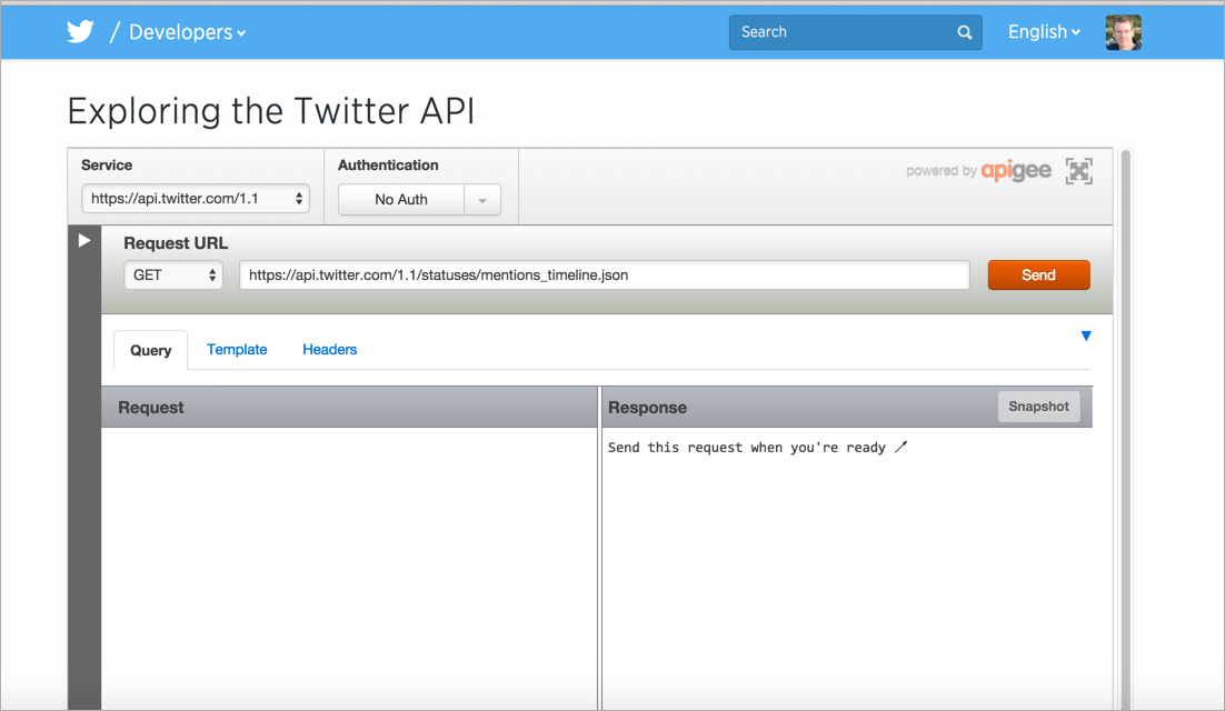 Twitter API Explorer